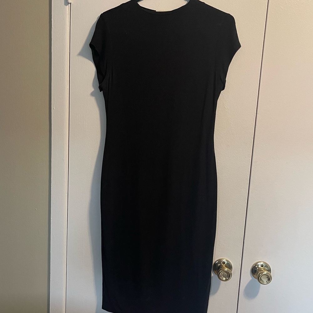 Stella Luce Black Midi Bodycon Dress